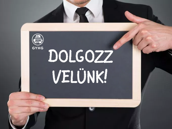 Dolgozz velünk felirat